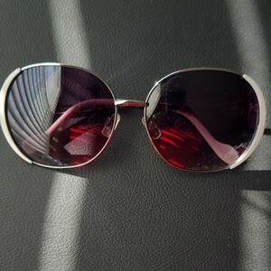Jessica Simpson Red and Silver Sunglasses